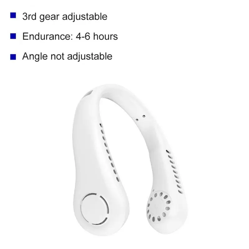 Portable Hanging Neck Fan Cooling USB Rechargeable Bladeless Mute Sports Fans Summer Outdoor Air Cooling Wearable Neckband Fan
Portable Hanging Neck Fan Cooling USB Rechargeable Bladeless Mute Sports Fans Summer Outdoor Air Cooling Wearable Neckband Fan