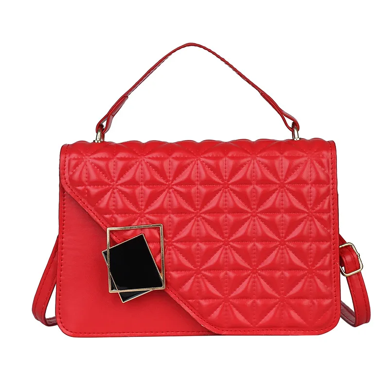 Lingge bag women's new trendy Korean version fashion retro embossed small square bag women's one-shoulder messenger bag 
Lingge bag women's new trendy Korean version fashion retro embossed small square bag women's one-shoulder messenger bag