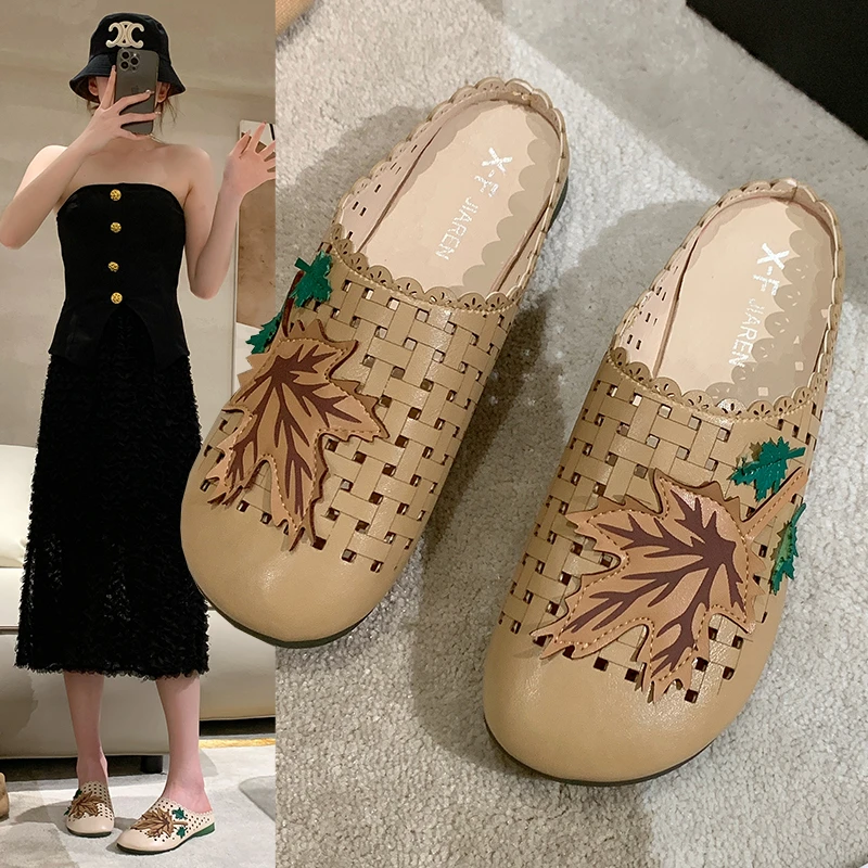 Sneakers for Women Women's Genuine Leather Slippers Platform Breathable Sandals Fashion Slip-on Hollow Out Comfortable Slides
Sneakers for Women Women's Genuine Leather Slippers Platform Breathable Sandals Fashion Slip-on Hollow Out Comfortable Slides