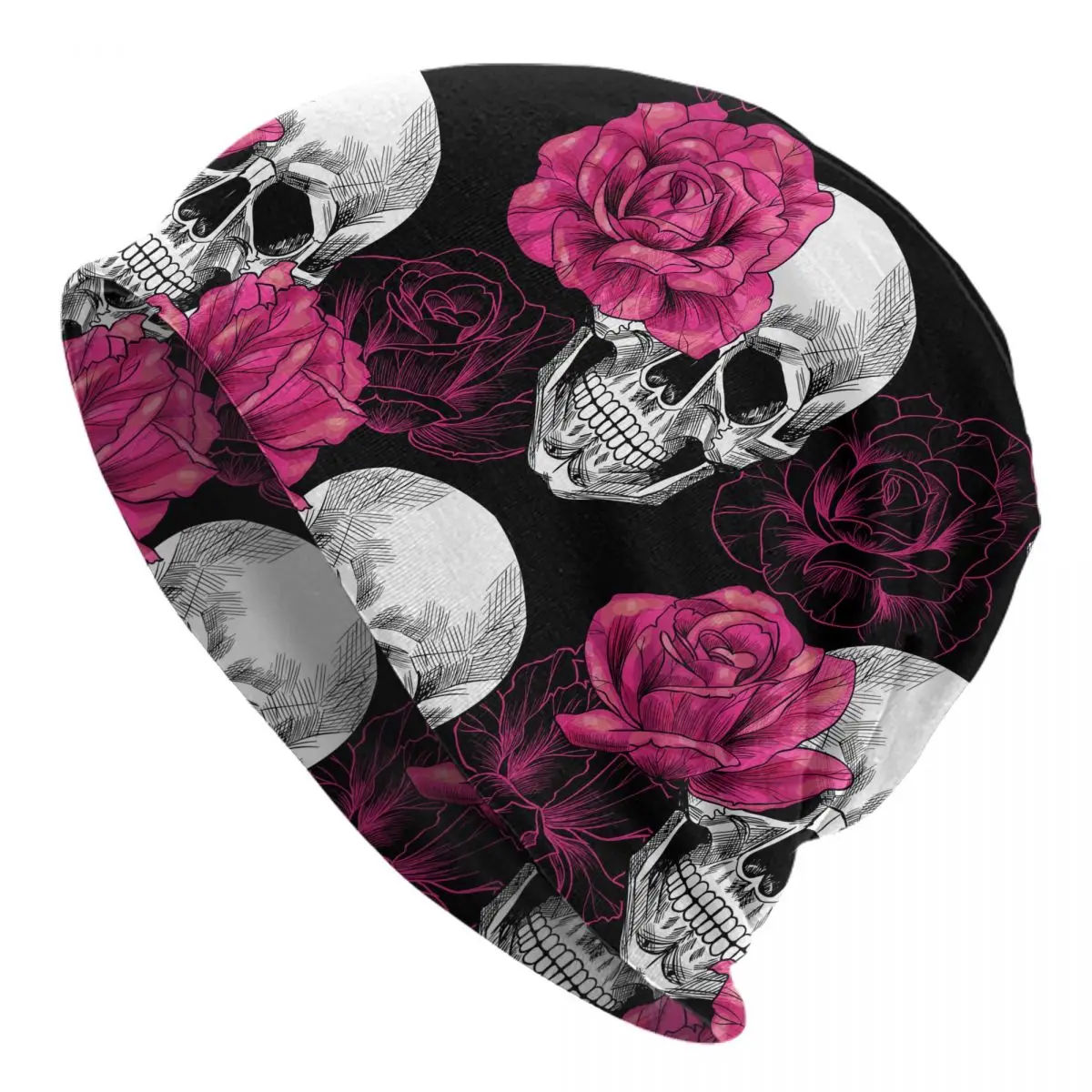 Women Men Beanie Hat Skulls And Pink Roses Warm Spring Winter Outdoor Hip-hop Beanie Cap
Women Men Beanie Hat Skulls And Pink Roses Warm Spring Winter Outdoor Hip-hop Beanie Cap