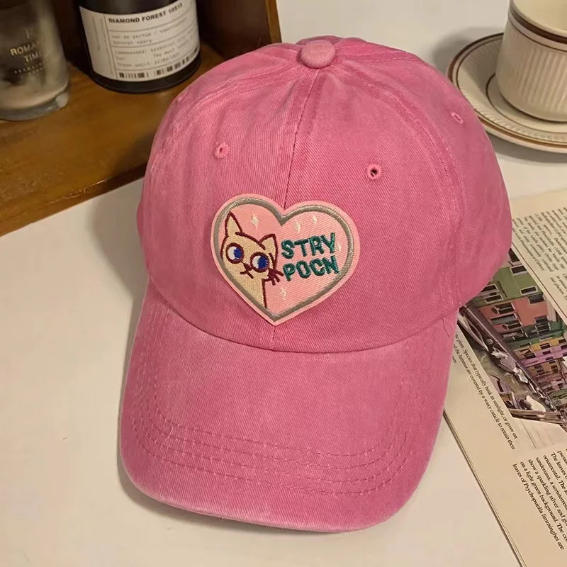 Pink love baseball cap female Korean Version of Ins big head round cap soft top cute cat hat tide show face small
Pink love baseball cap female Korean Version of Ins big head round cap soft top cute cat hat tide show face small