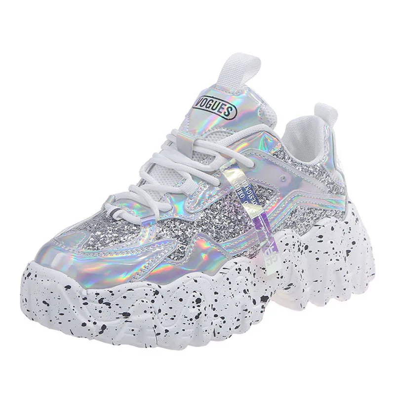 Fashion Women Shoes Dad Chunky Sneakers Women Luxury Comfortable Glossy Thick Sole Ladies Platform Wave Bottom Trainers Female
Fashion Women Shoes Dad Chunky Sneakers Women Luxury Comfortable Glossy Thick Sole Ladies Platform Wave Bottom Trainers Female