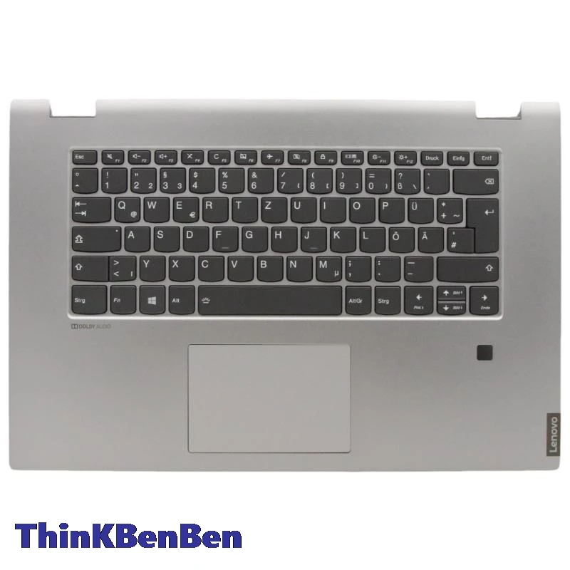 DE немецкий серый верхний чехол для клавиатуры упор рук Lenovo Ideapad Flex C340 15IIL 15IWL 15IML