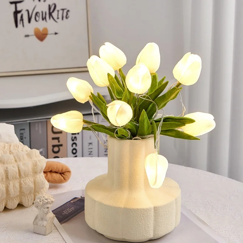 Tulips Artificial Flowers with LED Light Real Touch Bouquet Flowers for Home Gift Wedding Party Church Table Christmas Decor
Tulips Artificial Flowers with LED Light Real Touch Bouquet Flowers for Home Gift Wedding Party Church Table Christmas Decor