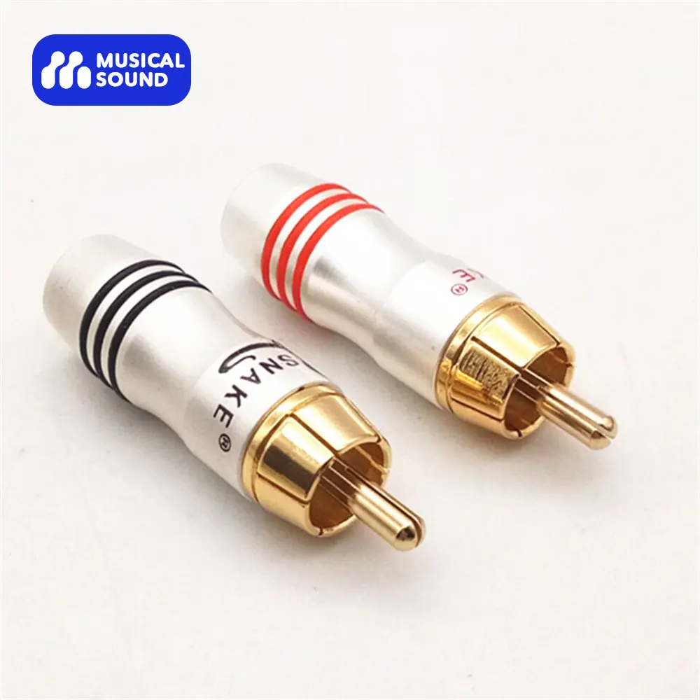 Musical Sound RCA Plugs, 24k Gold Plated Speaker Plugs Hifi Speaker Audiophile RCA Male Plug Jack Connector Adapter
Musical Sound RCA Plugs, 24k Gold Plated Speaker Plugs Hifi Speaker Audiophile RCA Male Plug Jack Connector Adapter