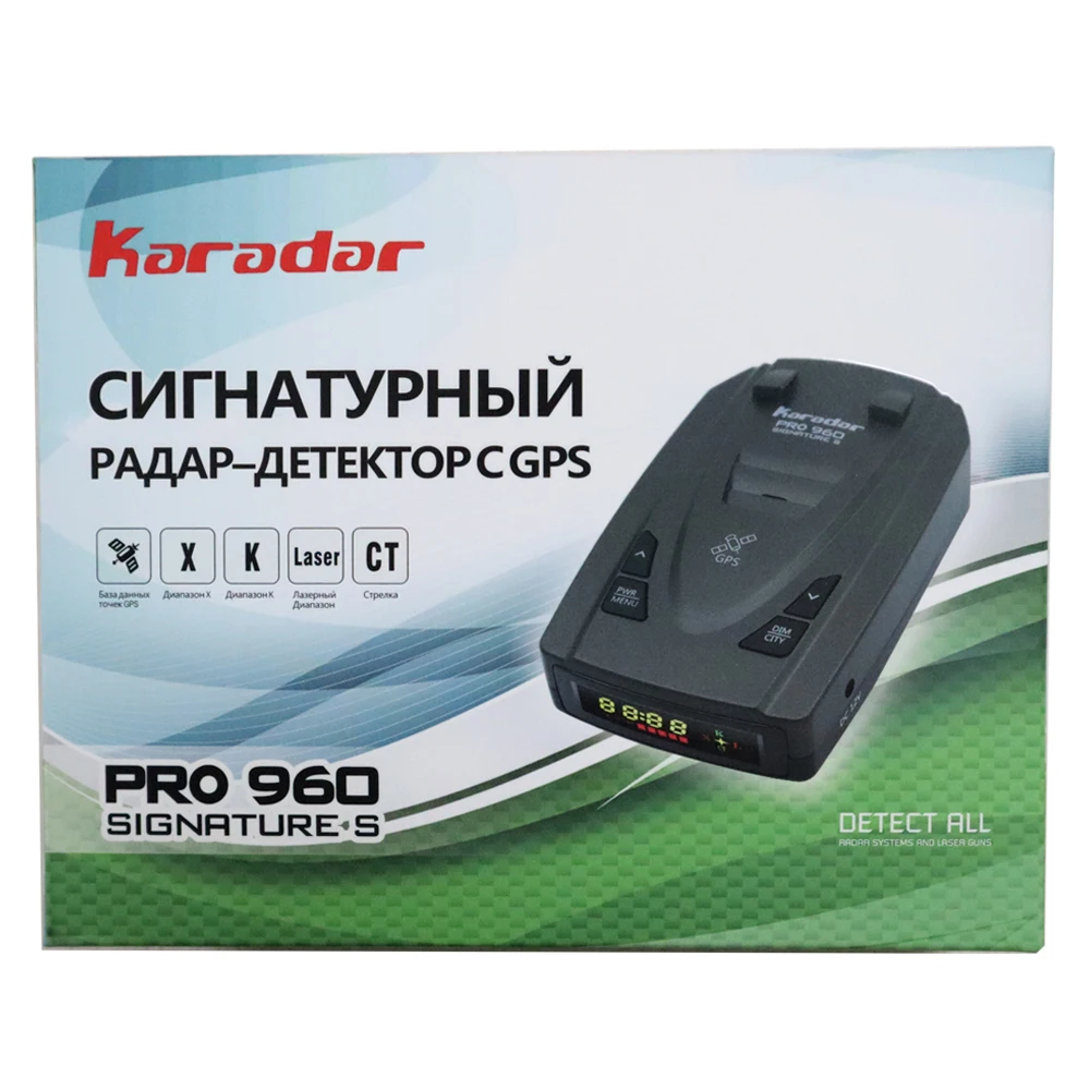 

Karadar 2022 New Car Anti Radar Detector with GPS 2 in 1 Signature Mode Russian Alarm Warning LED Identify X CT K La CORDEN