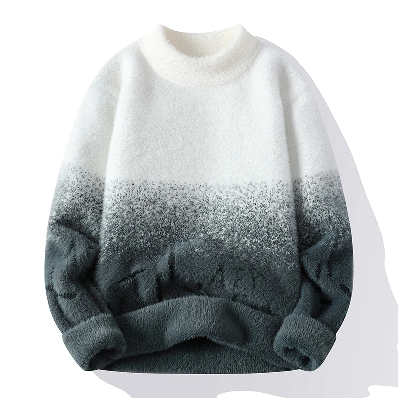 Fashion Classic Mink Cashmere Jumper Men Gradient Color Thick Warm Sweater Mens Handsome Knit Sweaters Winter 2022 Male Pullover
Fashion Classic Mink Cashmere Jumper Men Gradient Color Thick Warm Sweater Mens Handsome Knit Sweaters Winter 2022 Male Pullover