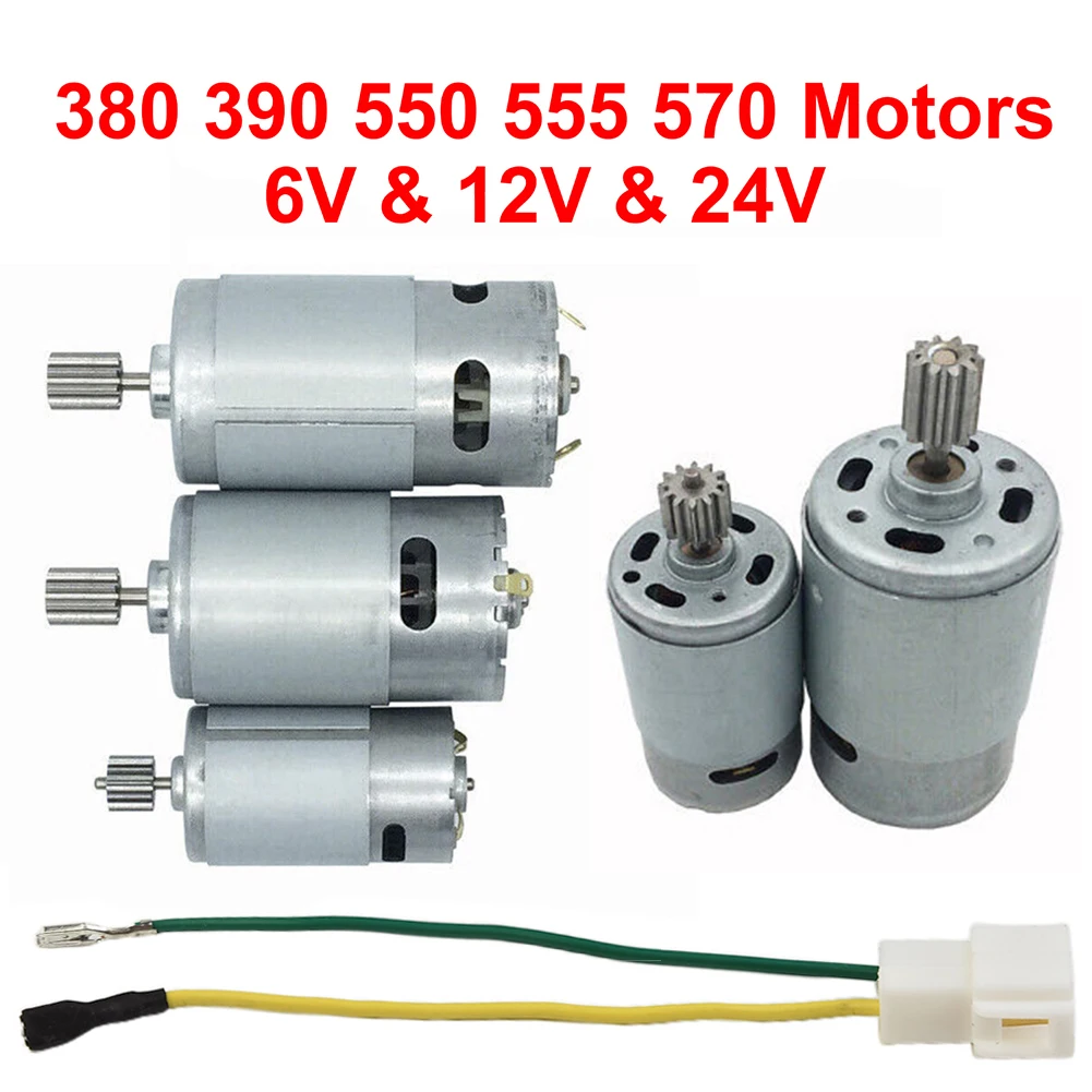 

Motors For Kids Electric Car RS550 RS390 RS380 24V 12V 6V DL555 10 Teeth 1Cm Children's Electric Vehicle Motor Replace Tool Part