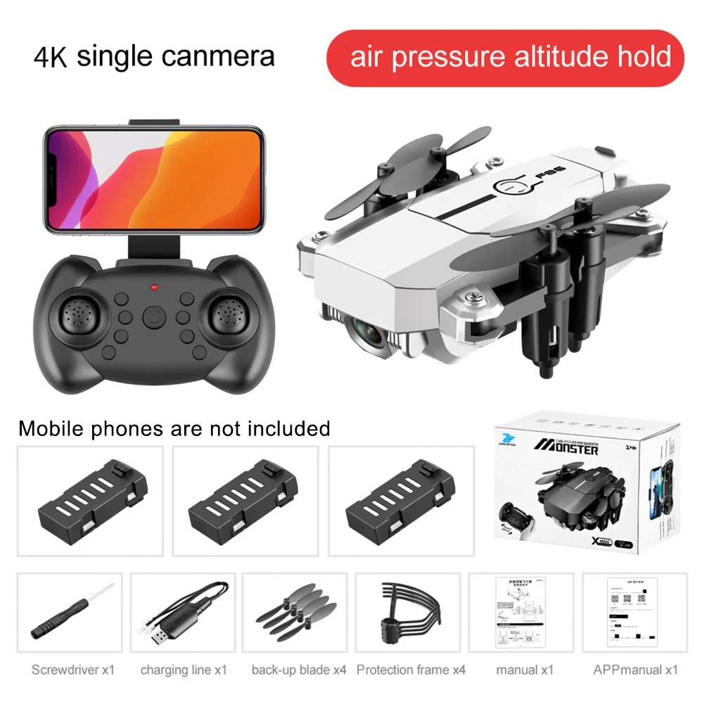 Aircraft RC Drone WIFI Aerial Photography Mini Quadcopter Headless Mode Kid Toy Wide Angle HD Gift FPV Foldable Arm Hight Hold
Aircraft RC Drone WIFI Aerial Photography Mini Quadcopter Headless Mode Kid Toy Wide Angle HD Gift FPV Foldable Arm Hight Hold