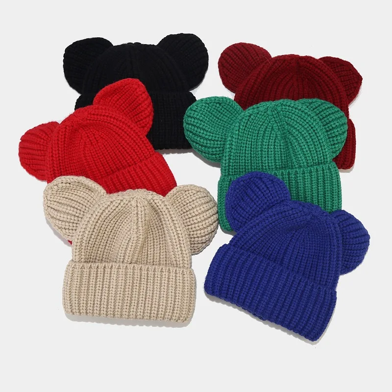 Winter Solid Color Lovely Mickey-ear Woolen Hat Lady Streetwear Beanie Hats Men's Caps Beanies for Women Kpop Women's Apparel
Winter Solid Color Lovely Mickey-ear Woolen Hat Lady Streetwear Beanie Hats Men's Caps Beanies for Women Kpop Women's Apparel