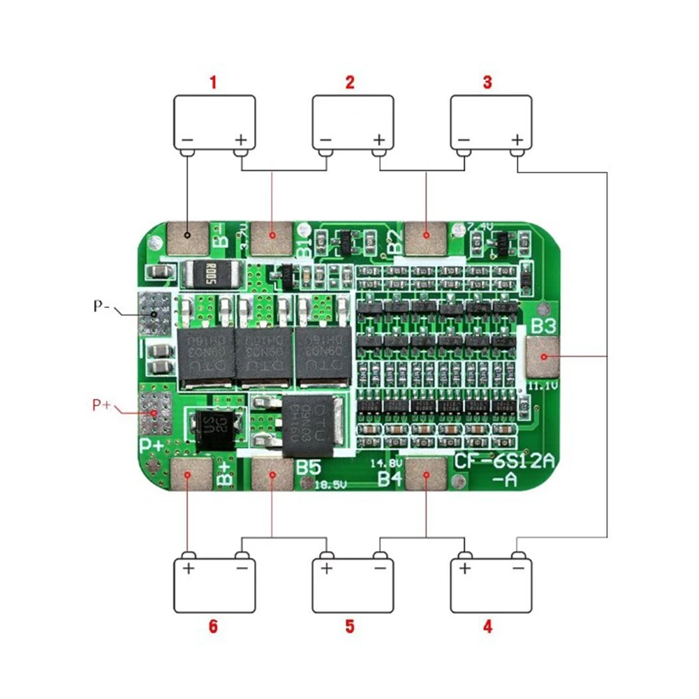 Protection Board PCB Board Battery Board For 6 Pack Li-ion Lithium Module PCB Protection -30 / + 80 ° Hot Sale
Protection Board PCB Board Battery Board For 6 Pack Li-ion Lithium Module PCB Protection -30 / + 80 ° Hot Sale