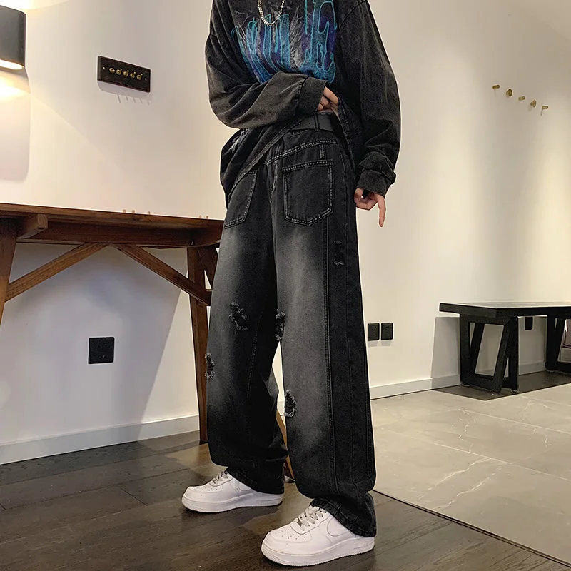 Black Baggy Jeans Men's Fashion Casual Straight Jeans Men Japanese Streetwear Hip Hop Loose Hole Denim Pants Mens Trousers S-3XL
Black Baggy Jeans Men's Fashion Casual Straight Jeans Men Japanese Streetwear Hip Hop Loose Hole Denim Pants Mens Trousers S-3XL