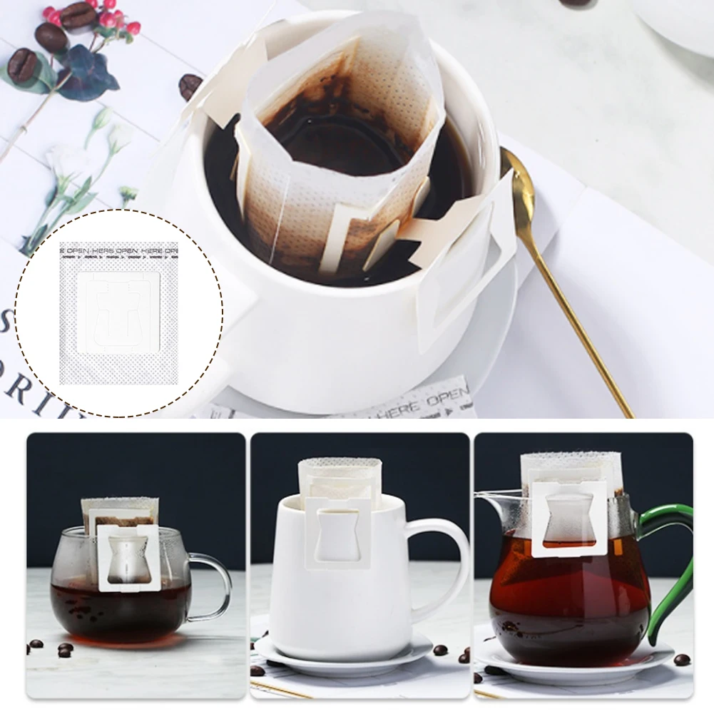 50pcs Pack Disposable Coffee Fliter Bags Portable Hanging Ear Style Coffee Filters Eco-friendly Paper Bag For Espresso Coffee
50pcs Pack Disposable Coffee Fliter Bags Portable Hanging Ear Style Coffee Filters Eco-friendly Paper Bag For Espresso Coffee