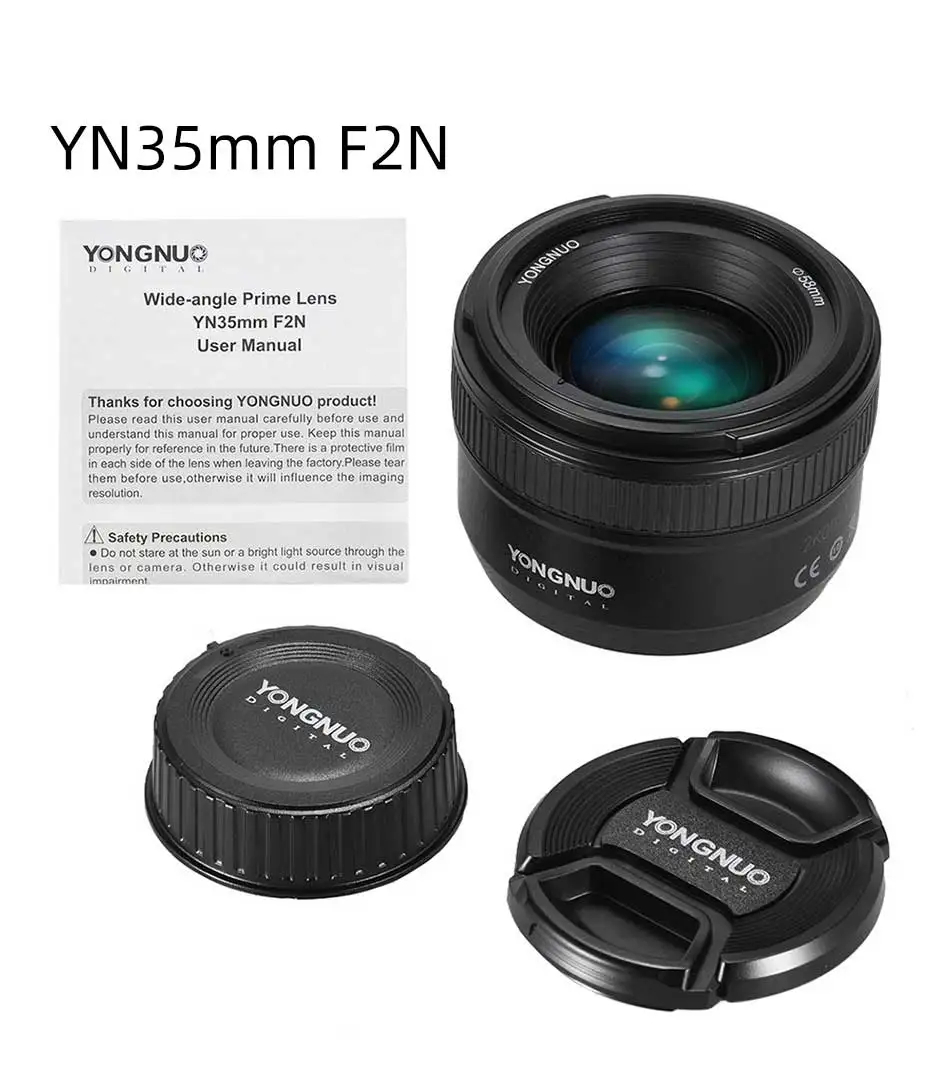 

YONGNUO YN35mm F2/F2N Lens 1:2 AF/MF Wide-Angle Fixed Prime Auto Focus Lens For Nikon Canon EF Mount EOS DSLR Cameras 60D 5DII