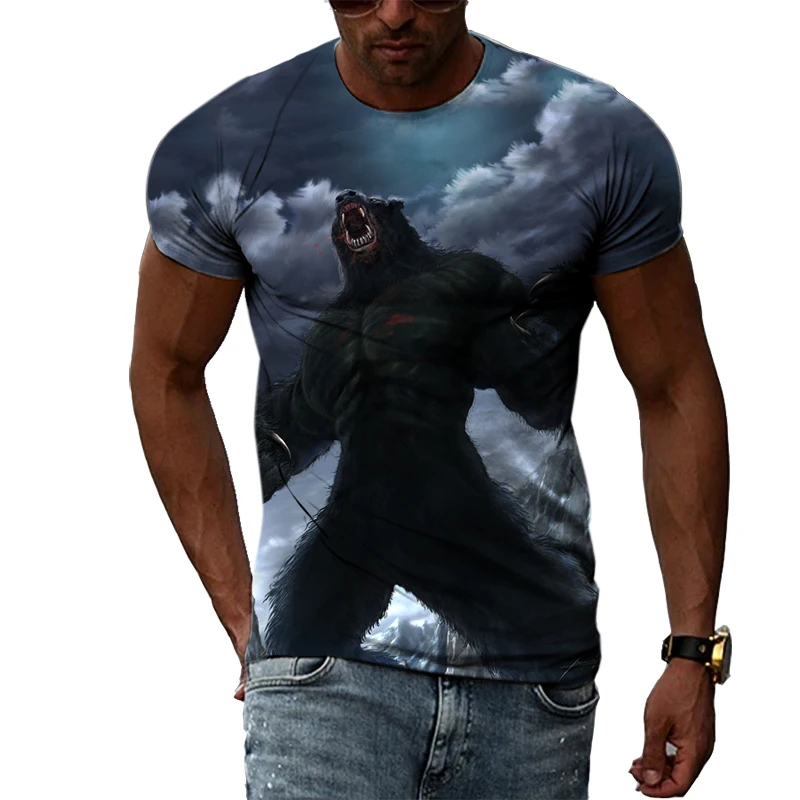 Hot Sale 3D Printed Animal Bear Men's T-Shirt Creative Pattern Hip Hop Short Sleeve 2022 Summer Funny Casual Oversized Top топ
Hot Sale 3D Printed Animal Bear Men's T-Shirt Creative Pattern Hip Hop Short Sleeve 2022 Summer Funny Casual Oversized Top топ