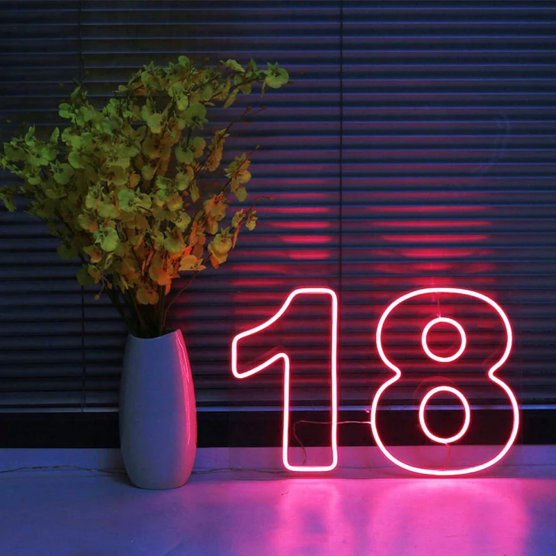 Birthday Party Anniversary Neon Sign Custom One Age Number LED Light Sign Baby Shower Gift Garden Yard Home Room Wall Decoration
Birthday Party Anniversary Neon Sign Custom One Age Number LED Light Sign Baby Shower Gift Garden Yard Home Room Wall Decoration