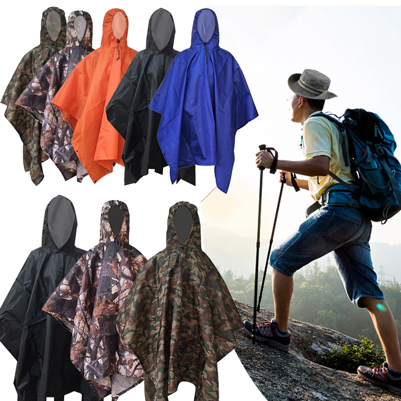 1-5pcs Portable Multifunctional 3 In 1 Rain Coat Hiking Camping Raincoat Poncho Mat Durable Outdoor Activity Rain Gear Supplie
1-5pcs Portable Multifunctional 3 In 1 Rain Coat Hiking Camping Raincoat Poncho Mat Durable Outdoor Activity Rain Gear Supplie