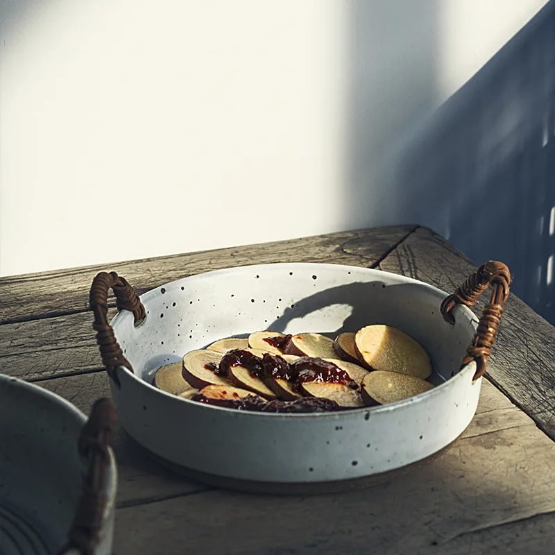 Vintage Dried Fruit Plate, Stoneware Fruit Plate, Household Plate, Snack Plate, Rattan Woven Ceramic Bread Basket
Vintage Dried Fruit Plate, Stoneware Fruit Plate, Household Plate, Snack Plate, Rattan Woven Ceramic Bread Basket
