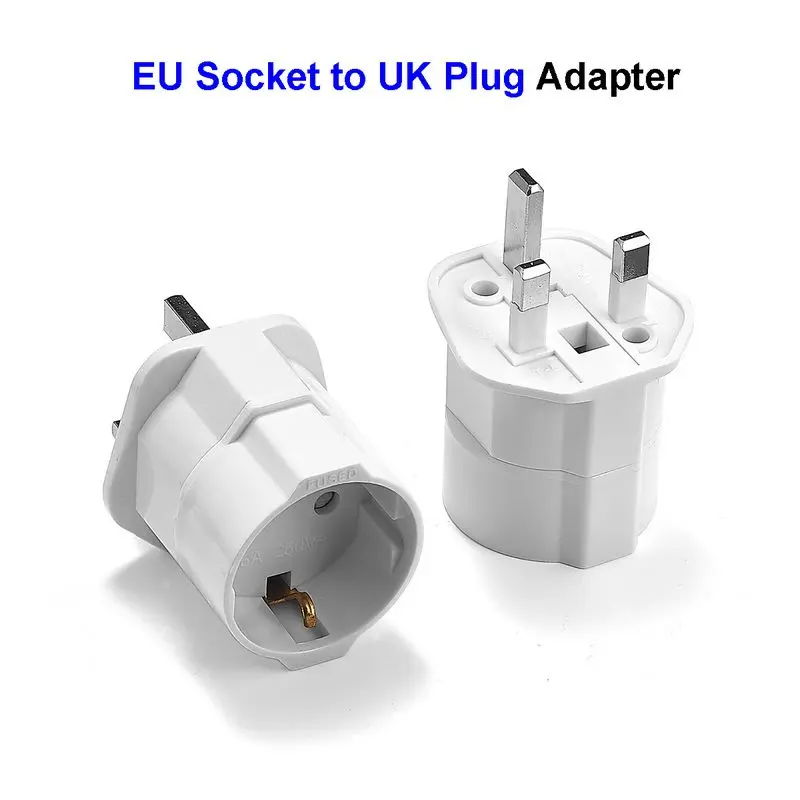

EU To UK Plug Adapter Europe Euro Schuko Plug To UK Travel Adapters European Power Adapter AC Converter 250V 16A Electric Socket