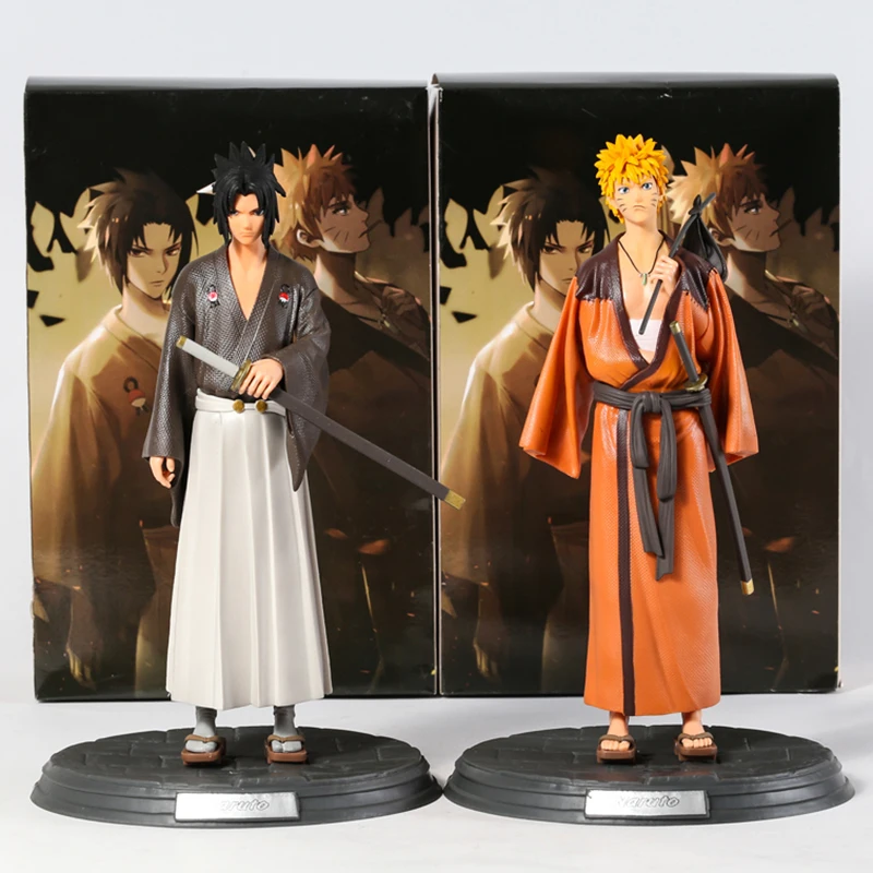 

Naruto Shippuden Uzumaki Naruto Uchiha Sasuke Kimono Ver PVC Figure Collectible Model Toy