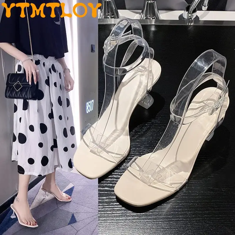 Transparent High-heeled Sandals Female Fairy Style Fashion All-match Stiletto With Open Toe Women's Shoes 2021 New Summer
Transparent High-heeled Sandals Female Fairy Style Fashion All-match Stiletto With Open Toe Women's Shoes 2021 New Summer
