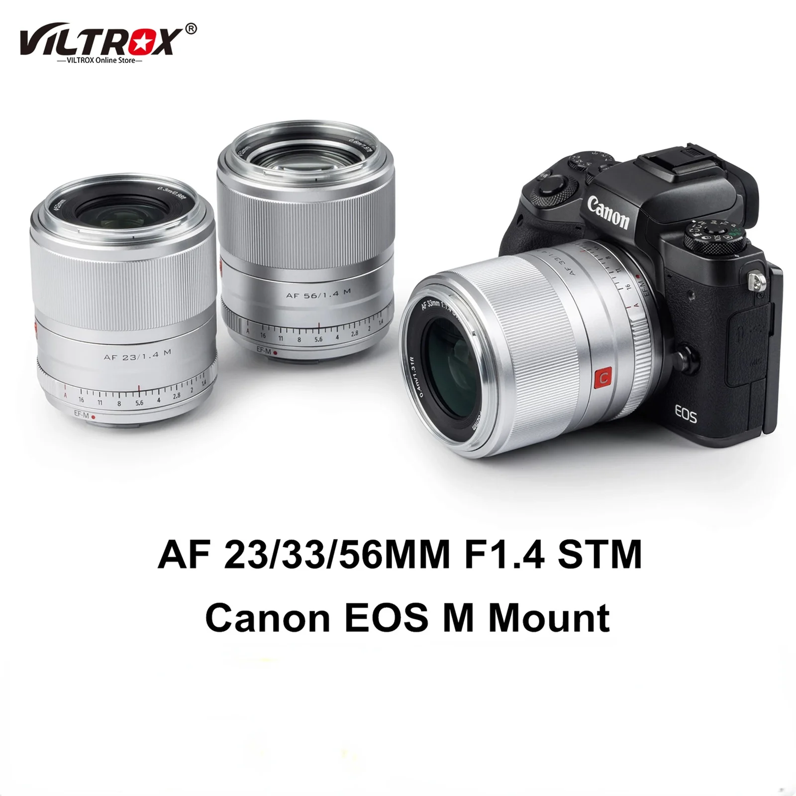 VILTROX 23 мм 33 мм 56 мм F1.4 фотообъектив с большой диафрагмой и автофокусом для объектива Canon EOS M-Mount объектив камеры M100 M200
VILTROX 23 мм 33 мм 56 мм F1.4 фотообъектив с большой диафрагмой и автофокусом для объектива Canon EOS M-Mount объектив камеры M100 M200