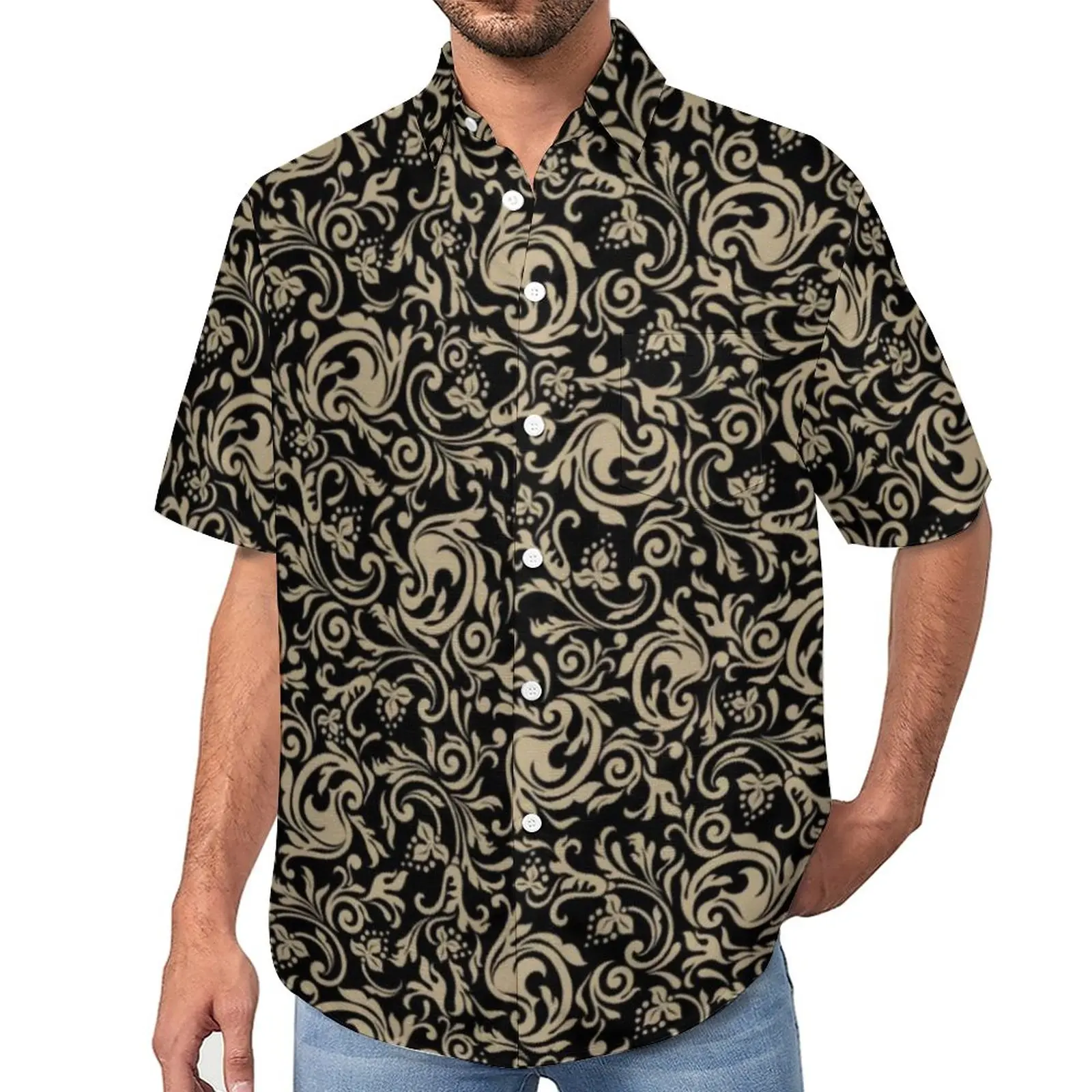 Baroque Floral Style Casual Shirt Vintage Print Vacation Loose Shirt Hawaii Fashion Blouses Short Sleeve Graphic Oversized Tops
Baroque Floral Style Casual Shirt Vintage Print Vacation Loose Shirt Hawaii Fashion Blouses Short Sleeve Graphic Oversized Tops