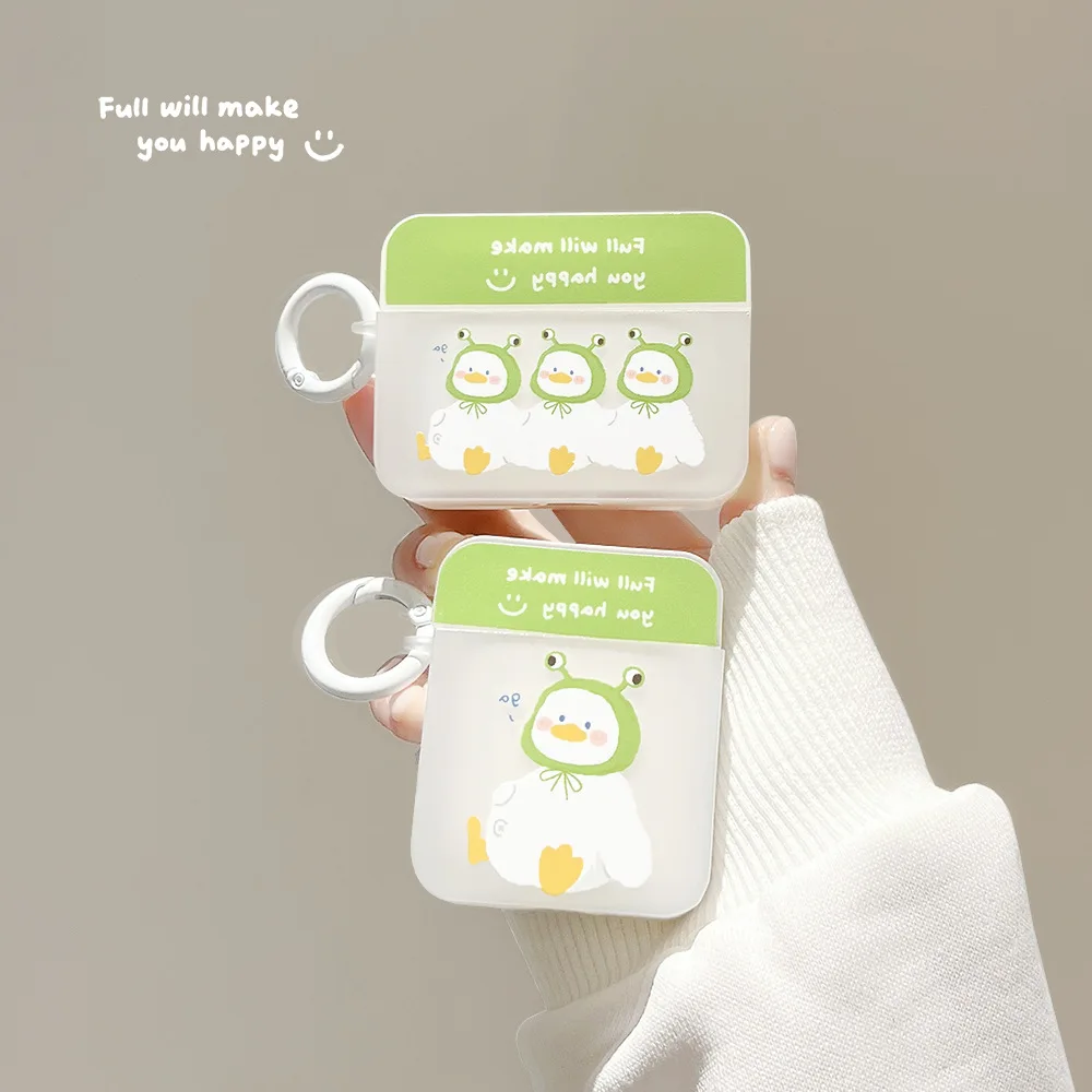 For airpods pro case Cute silly duck earphone case for AirPods 3 2 1 Pro 2 case Silicone Headphone case With Keychain case
For airpods pro case Cute silly duck earphone case for AirPods 3 2 1 Pro 2 case Silicone Headphone case With Keychain case