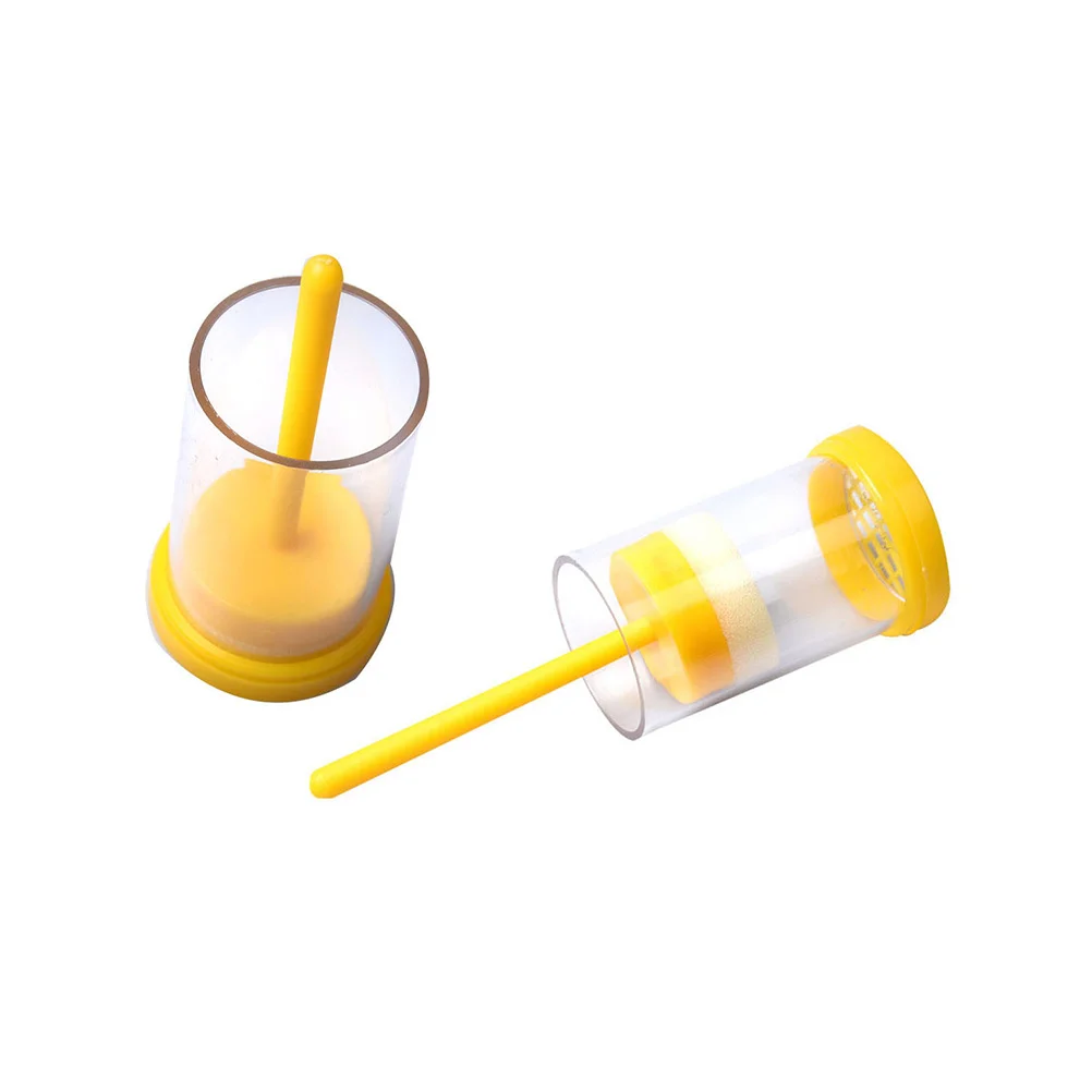 Bottle Marker Marking Cage with Plunger Plastic Beekeeping Equipment (Yellow) 
Bottle Marker Marking Cage with Plunger Plastic Beekeeping Equipment (Yellow)