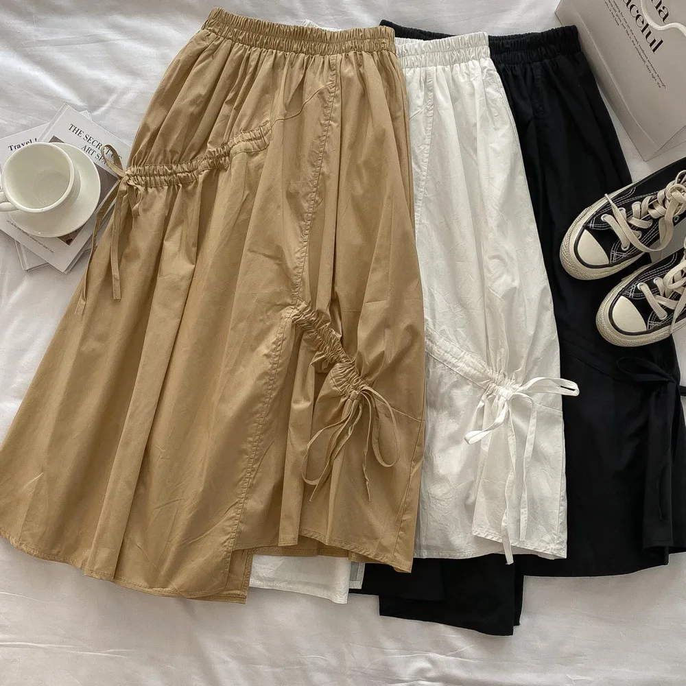 Asymmetric Solid Maxi Skirt Women Fashion Khaki White Black Long Skirts Safari Style Loose Cotton Bottoms
Asymmetric Solid Maxi Skirt Women Fashion Khaki White Black Long Skirts Safari Style Loose Cotton Bottoms