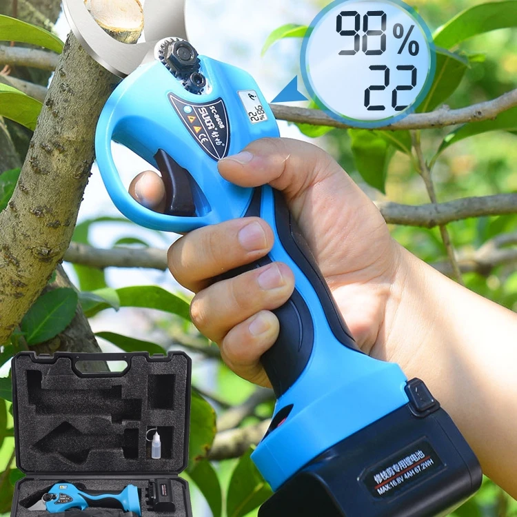 

SC-8605Pro Cordless Pruner Lithium-ion Pruning Shear 40mm 21V Efficient scissorsBonsai Electric Tree Branches garden tools