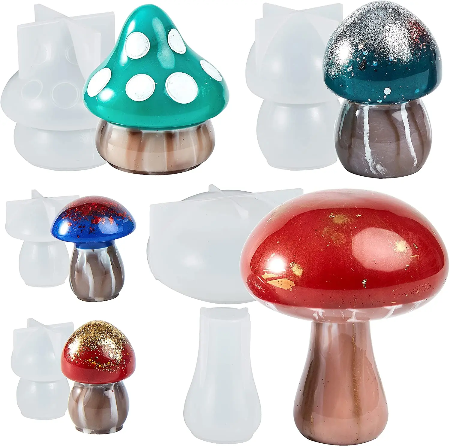 Mushroom Silicone Mold 3D Candle Molds Epoxy Resin Casting Mould for DIY Scented Candle Soaps Keychain Pendant Making
Mushroom Silicone Mold 3D Candle Molds Epoxy Resin Casting Mould for DIY Scented Candle Soaps Keychain Pendant Making