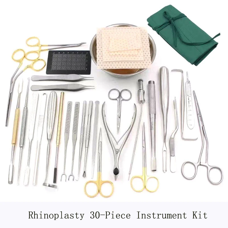 Rhinoplasty instrument kit nose comprehensive tool nasal septum scissors prosthesis pliers nose stripper hook
Rhinoplasty instrument kit nose comprehensive tool nasal septum scissors prosthesis pliers nose stripper hook