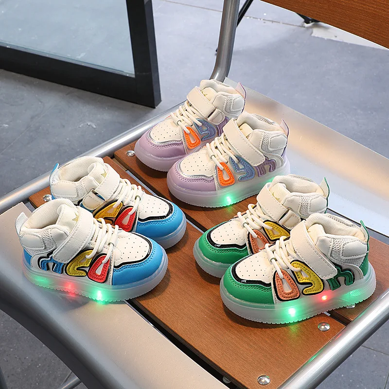 Light up children's sneakers 1-6 year old board shoes for children's casual shoes Autumn leather shoes for toddlers
Light up children's sneakers 1-6 year old board shoes for children's casual shoes Autumn leather shoes for toddlers