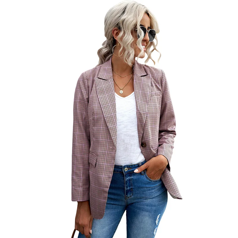CYDNEE Winter Women Jacket Coat Casual Ladies Suit Jacket Plaid with Pockets A Button Casual Suit Office Ladies Jacket Coat
CYDNEE Winter Women Jacket Coat Casual Ladies Suit Jacket Plaid with Pockets A Button Casual Suit Office Ladies Jacket Coat