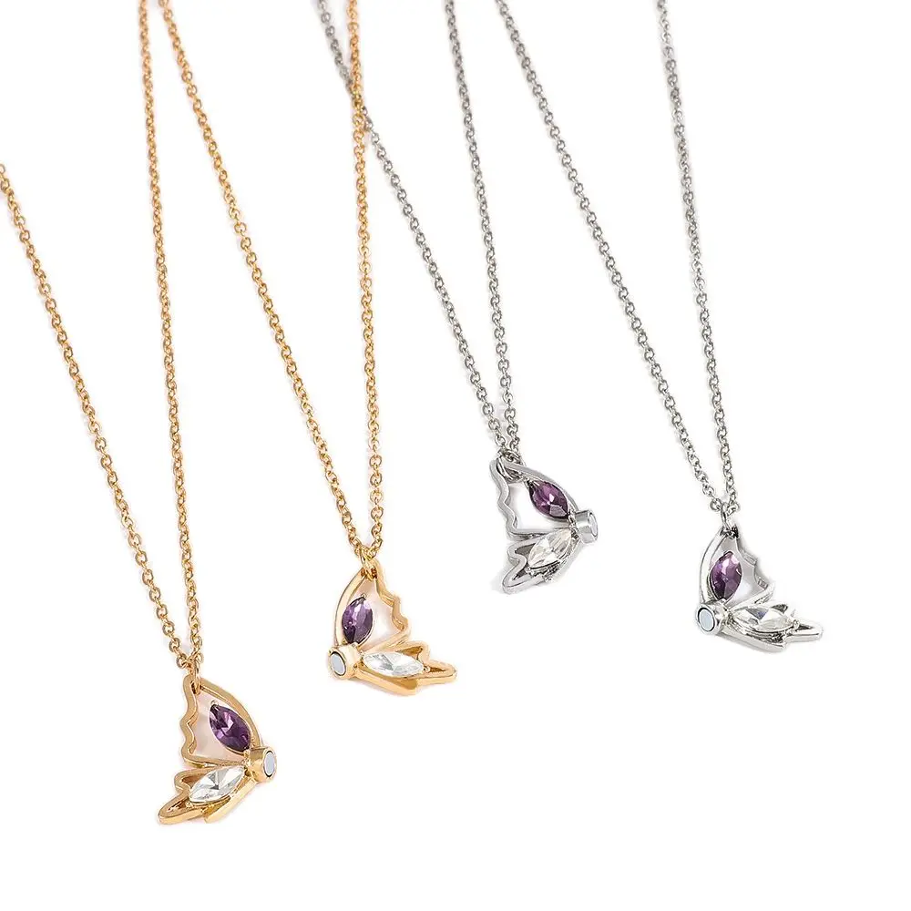 Новое ожерелье с бабочкой, магнитное притяжение, для хорошего друга, для пары, маленькая мозаичная подвеска, цепочка на воротник 
Новое ожерелье с бабочкой, магнитное притяжение, для хорошего друга, для пары, маленькая мозаичная подвеска, цепочка на воротник