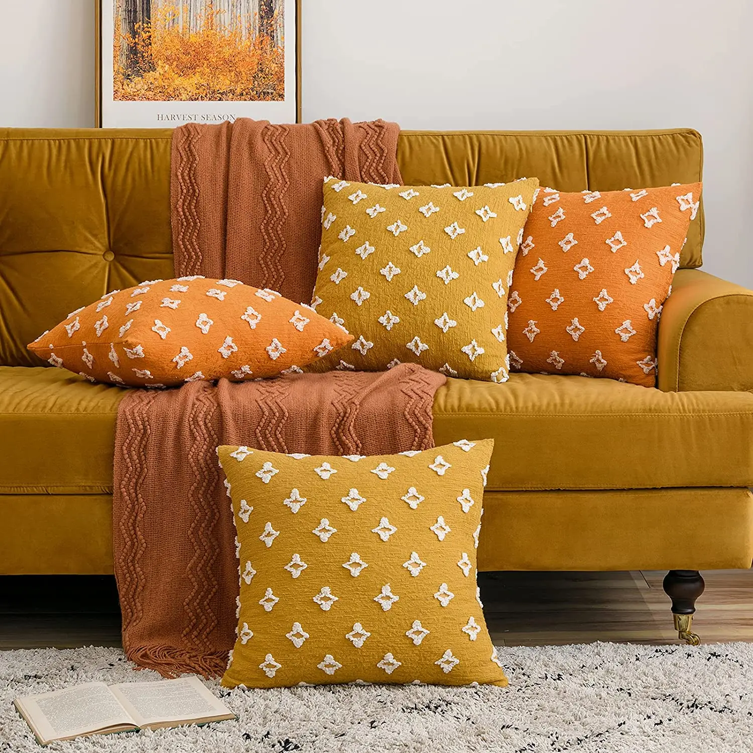 45*45 Diamond Jacquard Throw Pillow Covers Floral Pillowcase Soft Square Cushion Case for Sofa Bed Bedroom Car Living Room
45*45 Diamond Jacquard Throw Pillow Covers Floral Pillowcase Soft Square Cushion Case for Sofa Bed Bedroom Car Living Room