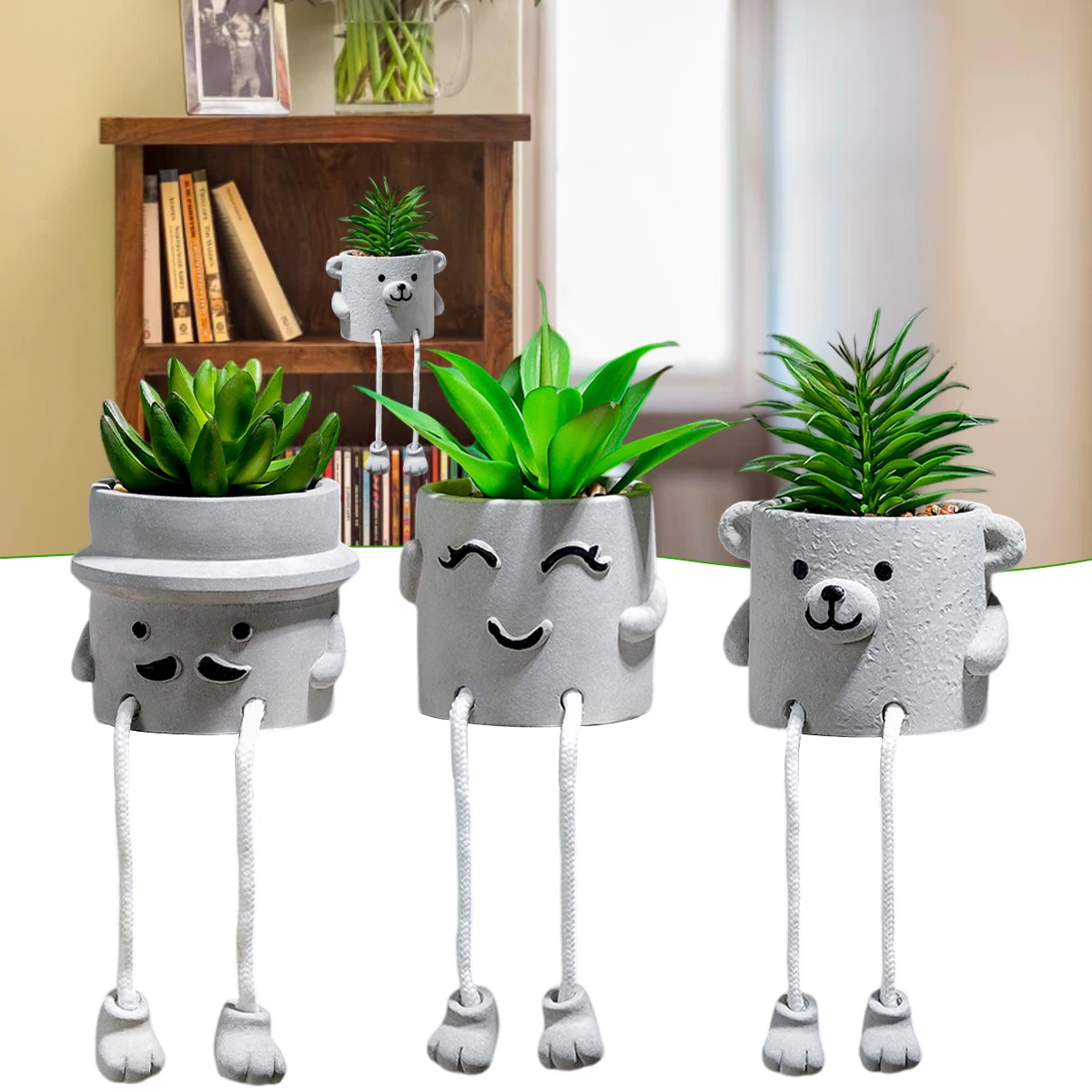 Artificial Succulent Plants In Pots Cute Fake Succulents In Pots Decorative Succulents with Funny Plant Pots Mini Potted
Artificial Succulent Plants In Pots Cute Fake Succulents In Pots Decorative Succulents with Funny Plant Pots Mini Potted