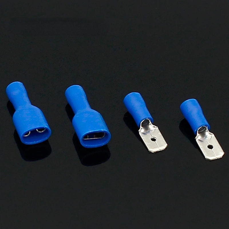 25 pairs 6.3mm blue Female/Male Spade Insulated Electrical Crimp Terminal Connectors
25 pairs 6.3mm blue Female/Male Spade Insulated Electrical Crimp Terminal Connectors