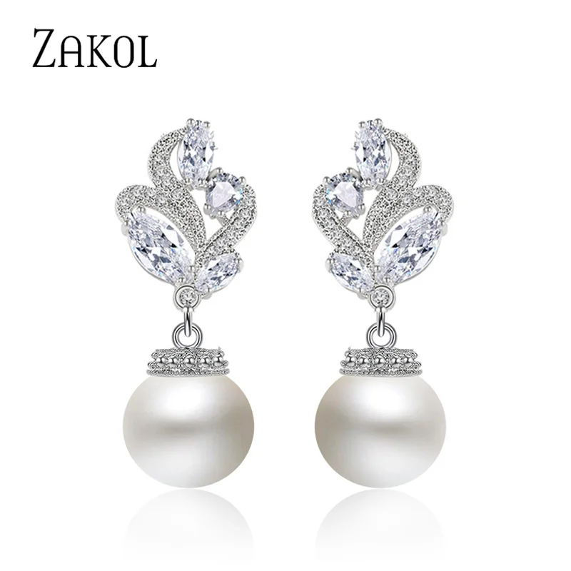 ZAKOL 2022 New Classic Micro Inlay Round Zircon Dangle Earrings for Women Simple Korean Style Pearl Bridal Wedding Jewelry
ZAKOL 2022 New Classic Micro Inlay Round Zircon Dangle Earrings for Women Simple Korean Style Pearl Bridal Wedding Jewelry