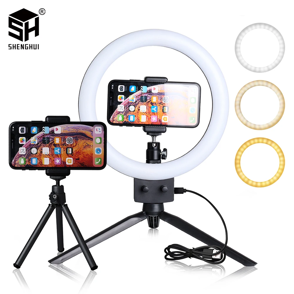 SH 9inch/23cm Selfie Ring Light With Tripod Stand USB Charge Led Lamp Dimmable Photography Light For Photo Photography Studio
SH 9inch/23cm Selfie Ring Light With Tripod Stand USB Charge Led Lamp Dimmable Photography Light For Photo Photography Studio