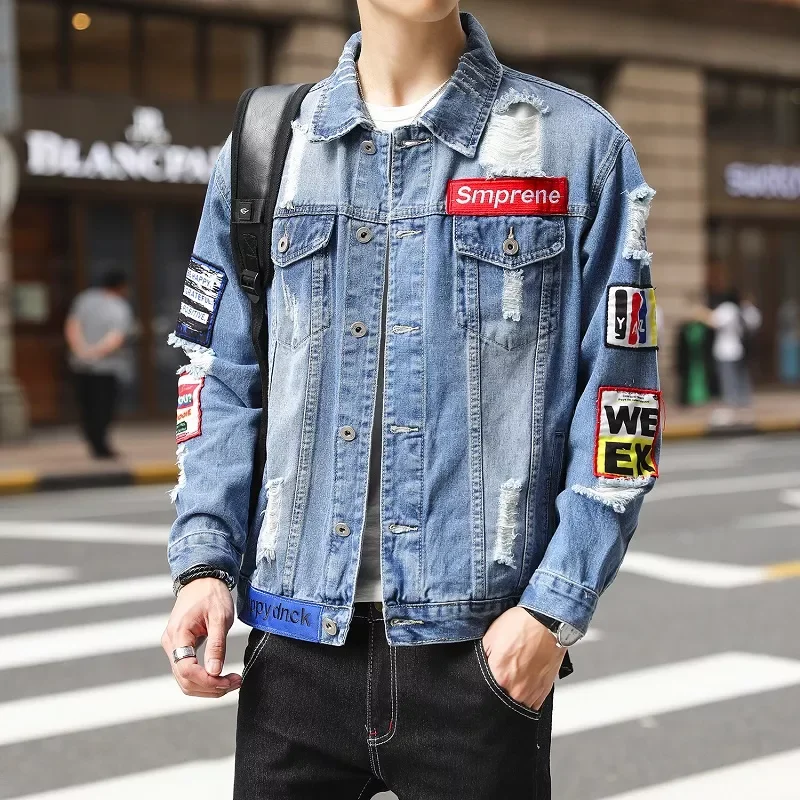 New2022 Blue Denim Jackets Holes Jean Jackets High Quality Male Cotton Denim Coats Vest Jackets Outwear Casual Denim Jackets 3XL
New2022 Blue Denim Jackets Holes Jean Jackets High Quality Male Cotton Denim Coats Vest Jackets Outwear Casual Denim Jackets 3XL