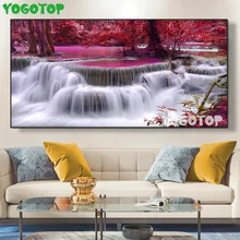 Waterfall Landscape large size diy Diamond Painting 5d Embroidery Mosaic feng shui Picture Decoration,natural view YY5722