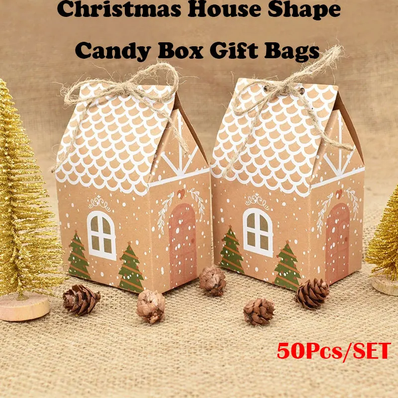 Christmas House Shape Candy Box Kraft Paper Christmas Festive Souvenir Party Supplies Xmas DIY Cookie Candy Packaging Boxes Gift
Christmas House Shape Candy Box Kraft Paper Christmas Festive Souvenir Party Supplies Xmas DIY Cookie Candy Packaging Boxes Gift