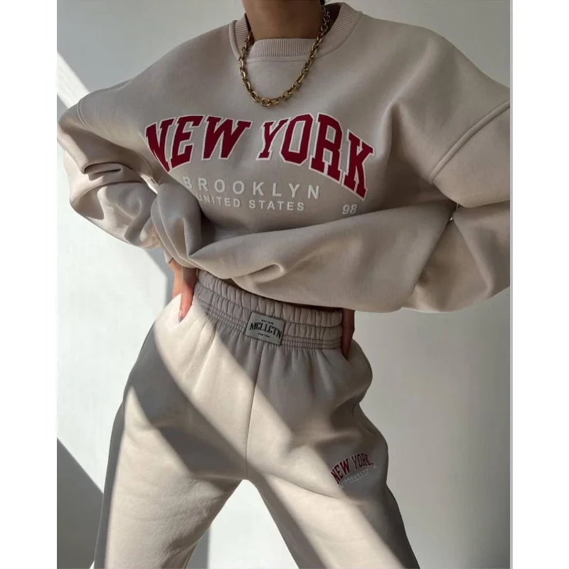 Sweatshirt Sets 2 Piece Tracksuit Women Letter Print Fashion Streetwear Couple Suit Fall Winter Oversize Pullover Pants Outifits
Sweatshirt Sets 2 Piece Tracksuit Women Letter Print Fashion Streetwear Couple Suit Fall Winter Oversize Pullover Pants Outifits