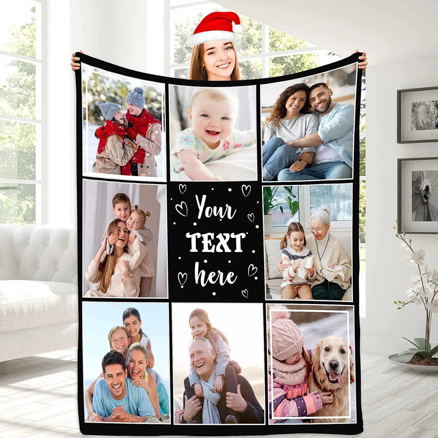 Custom Blankets Personalized Blanket Photos Text Customized Blanket with Photo for Family Friends for Birthday Christmas gifts
Custom Blankets Personalized Blanket Photos Text Customized Blanket with Photo for Family Friends for Birthday Christmas gifts
