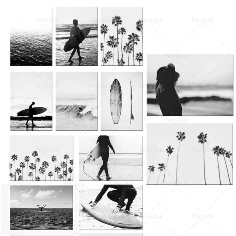 Nordic Black White Beach Landscape Canvas Painting Palm Tree Surf Man Whale Poster Wall Art Picture for Living Room Home Decor
Nordic Black White Beach Landscape Canvas Painting Palm Tree Surf Man Whale Poster Wall Art Picture for Living Room Home Decor