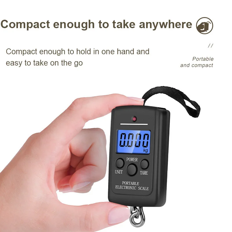 40kg/10g Mini Digital Scale for Fishing Luggage Travel Weighting Steelyard Hanging Electronic Hook Scale, Kitchen Weight Tool
40kg/10g Mini Digital Scale for Fishing Luggage Travel Weighting Steelyard Hanging Electronic Hook Scale, Kitchen Weight Tool
