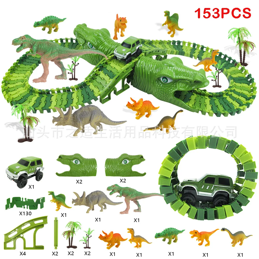 153pcs/set Children Dinosaur Model Electric Rail Car DIY Changeable Assembled Building Block Tracks Over Dinosaur Hill Toy Gift
153pcs/set Children Dinosaur Model Electric Rail Car DIY Changeable Assembled Building Block Tracks Over Dinosaur Hill Toy Gift