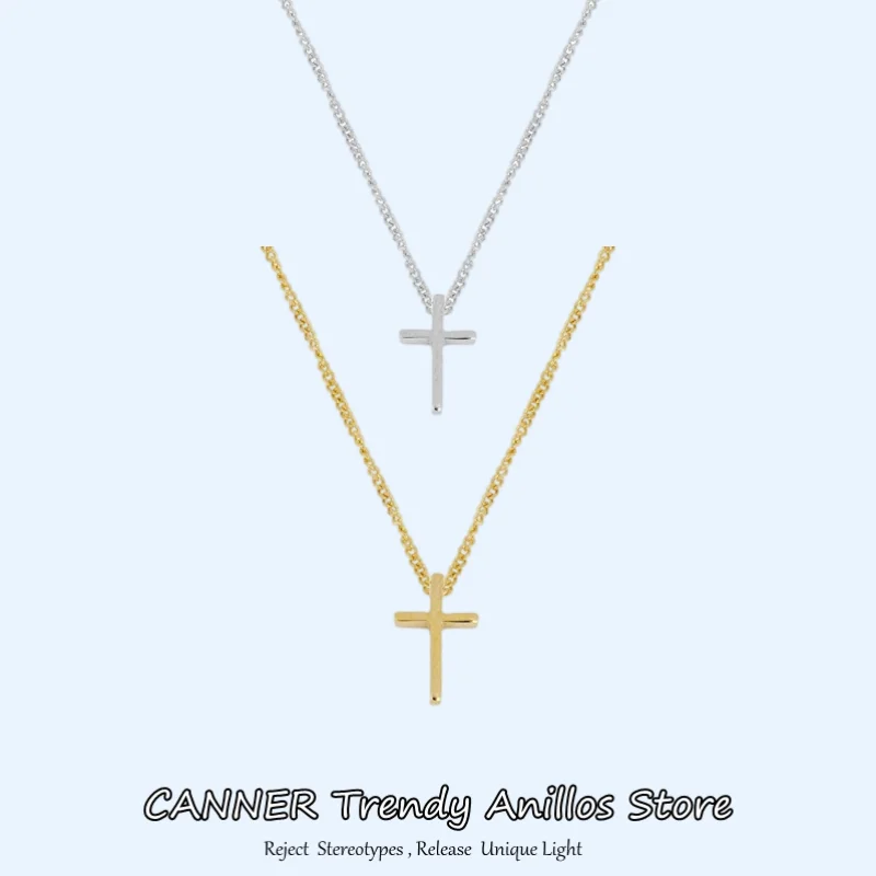 CANNER Simple Classic 925 Sterling Silver Cross Pendant Long Chain Delicate Necklace For Women Girl Birthday Gift Jewelry collar
CANNER Simple Classic 925 Sterling Silver Cross Pendant Long Chain Delicate Necklace For Women Girl Birthday Gift Jewelry collar
